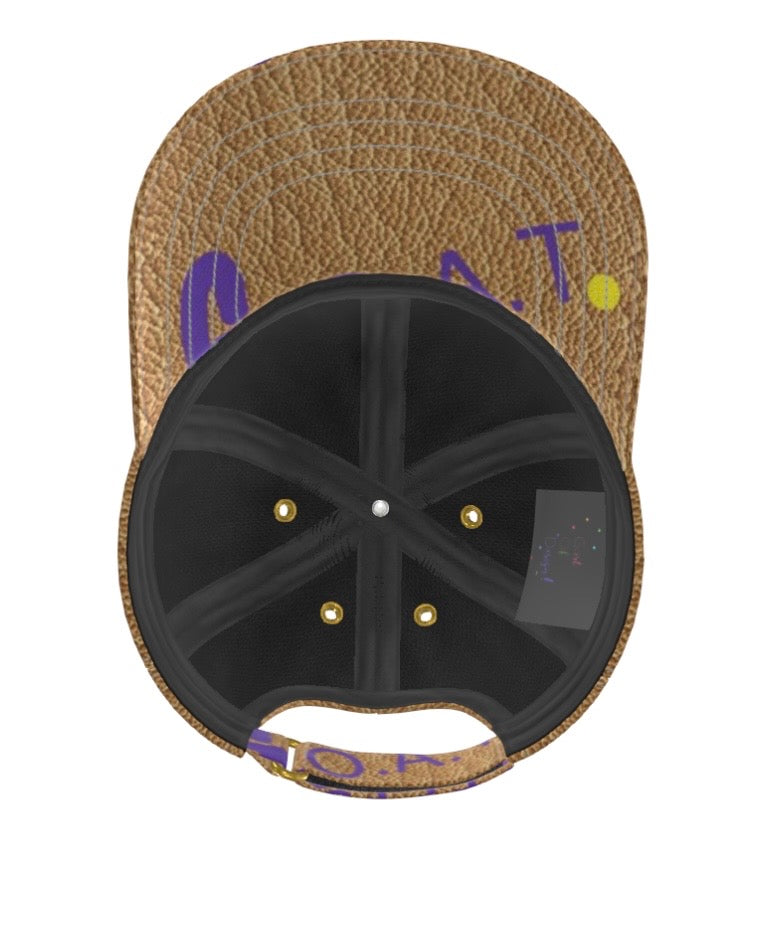 Limited Edition G.O.D! Faux Leather Printed Silk G.O.A.T. Cap