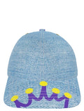 Signature G.O.D! Faux Blue Denim Printed Crown Cap