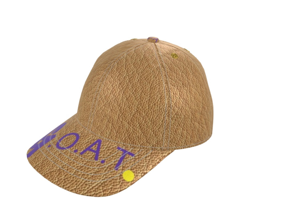 Limited Edition G.O.D! Faux Leather Printed Silk G.O.A.T. Cap