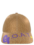 Limited Edition G.O.D! Faux Leather Printed Silk G.O.A.T. Cap