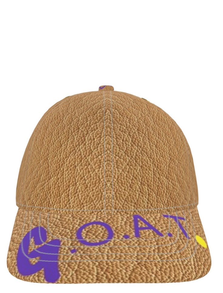 Limited Edition G.O.D! Faux Leather Printed COTTON G.O.A.T. Cap