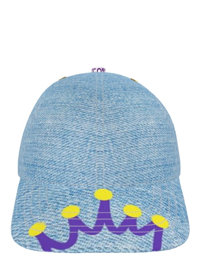 G.O.D! Faux Blue Denim Printed Queen Cap
