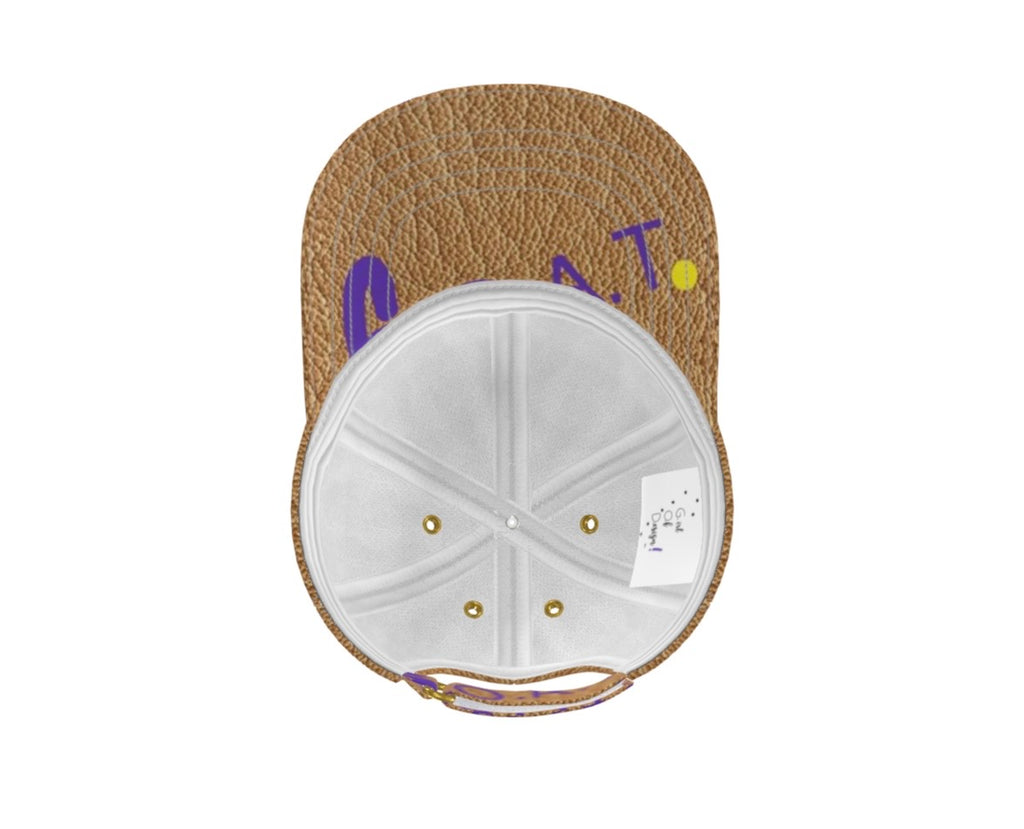 Limited Edition G.O.D! Faux Leather Printed COTTON G.O.A.T. Cap