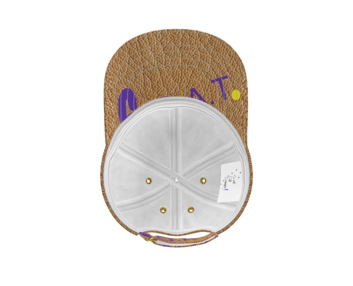 Limited Edition G.O.D! Faux Leather Printed COTTON G.O.A.T. Cap