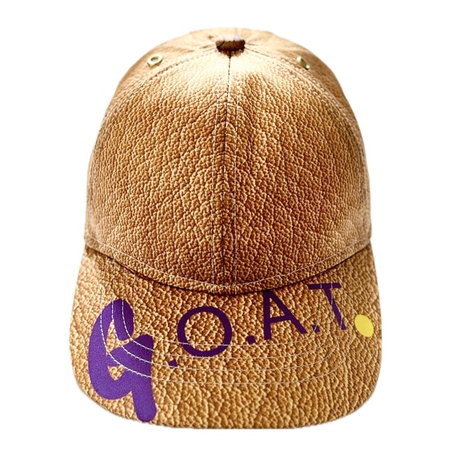G.O.D! PROTO - Faux Leather Printed Silk G.O.A.T. Cap