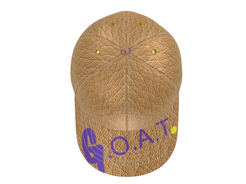 Limited Edition G.O.D! Faux Leather Printed Silk G.O.A.T. Cap