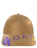 G.O.D! G.O.A.T. Leather Motif Silk Cap-Limited Edition