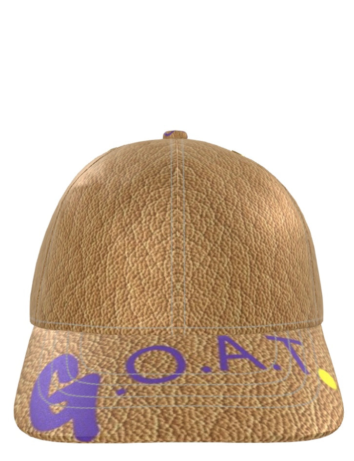 G.O.D! G.O.A.T. Leather Motif Silk Cap-Limited Edition
