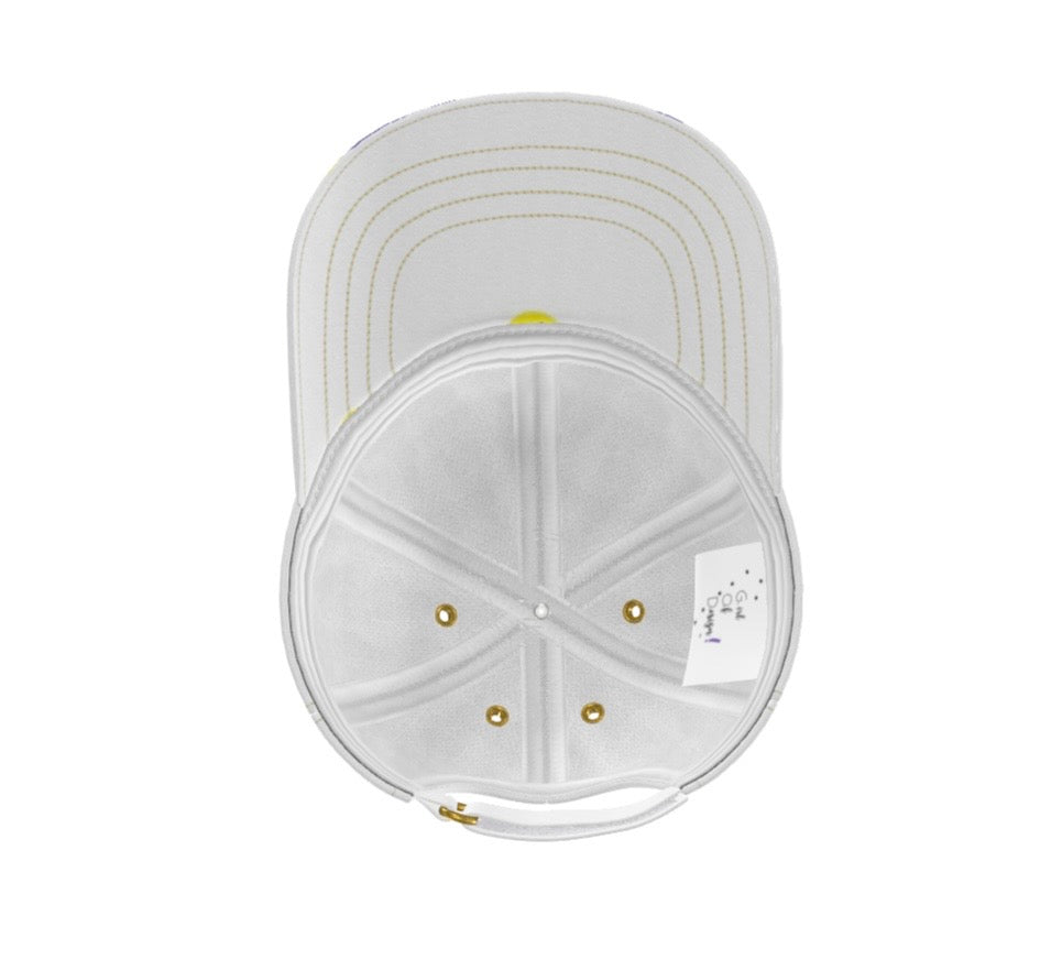 Limited Edition G.O.D! White Crown On Crown JCMKing Cap