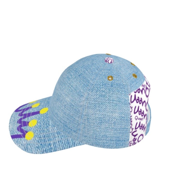 G.O.D! Faux Blue Denim Printed Queen Cap