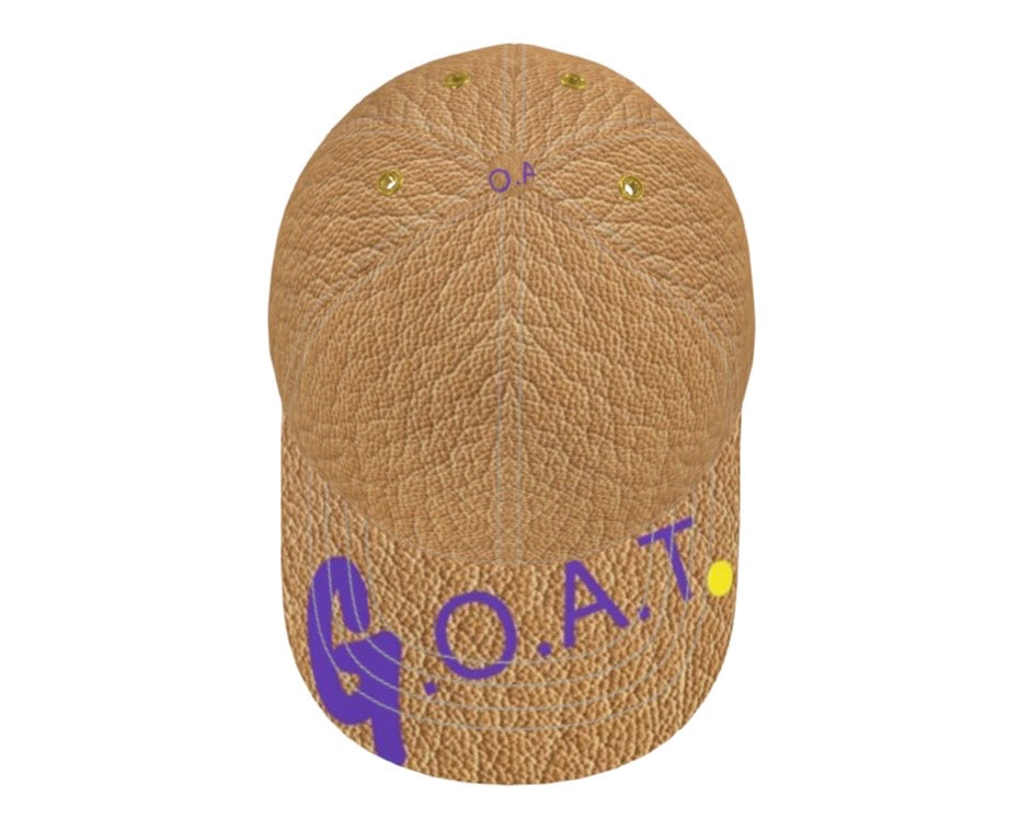 Limited Edition G.O.D! Faux Leather Printed COTTON G.O.A.T. Cap