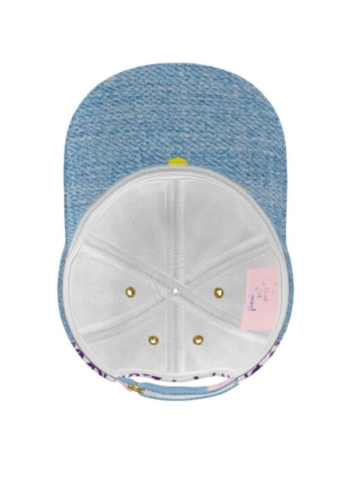 G.O.D! Faux Blue Denim Printed Queen Cap
